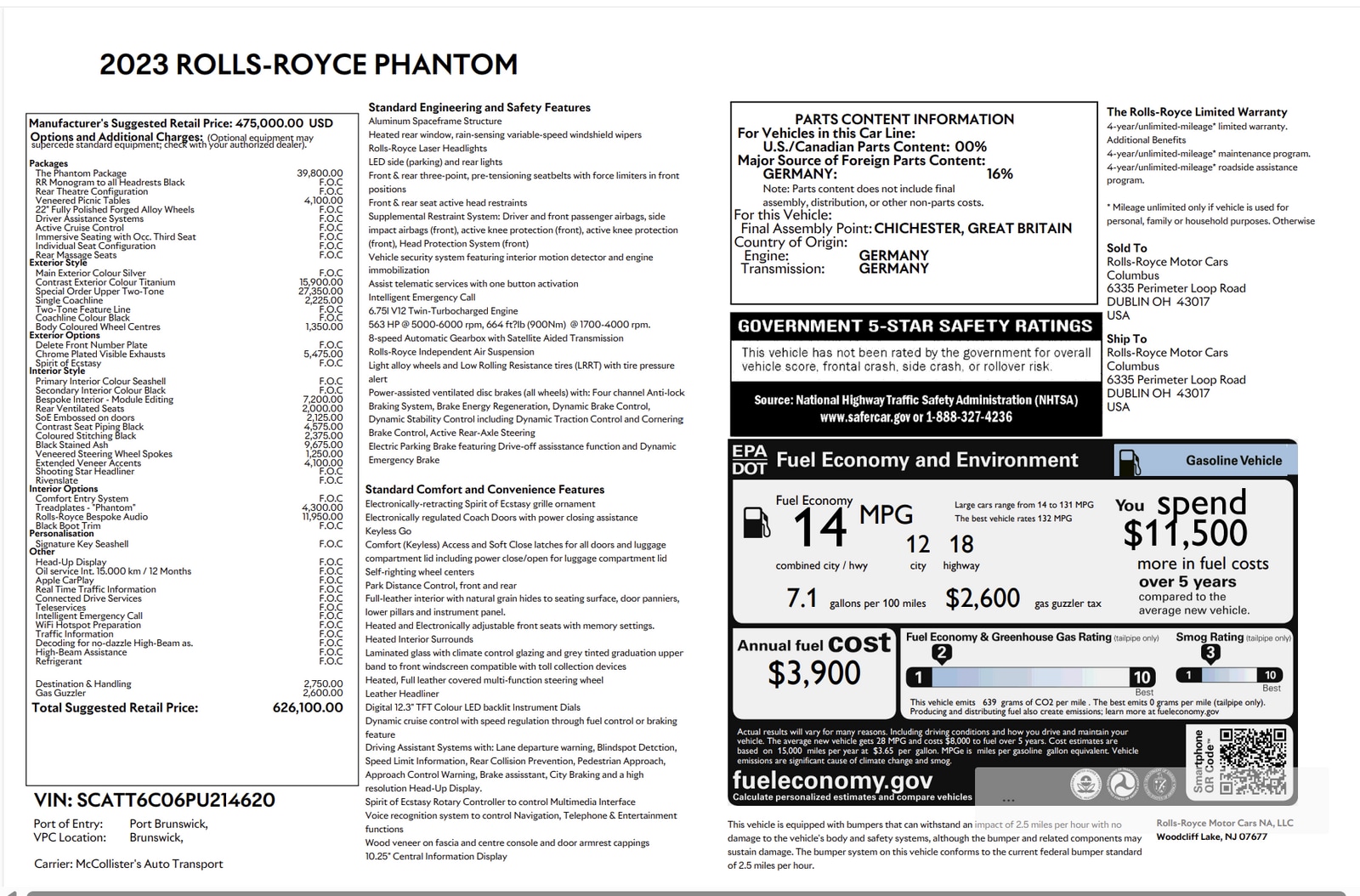 2023 Rolls-Royce Phantom