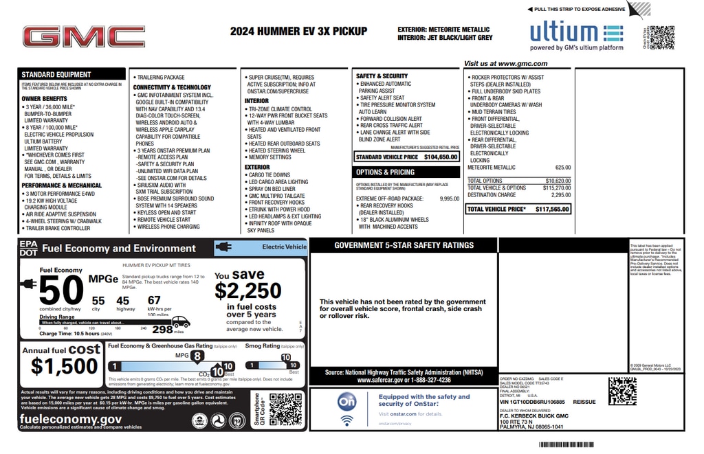 Used 2024 GMC HUMMER EV Pickup 3X Truck Crew Cab