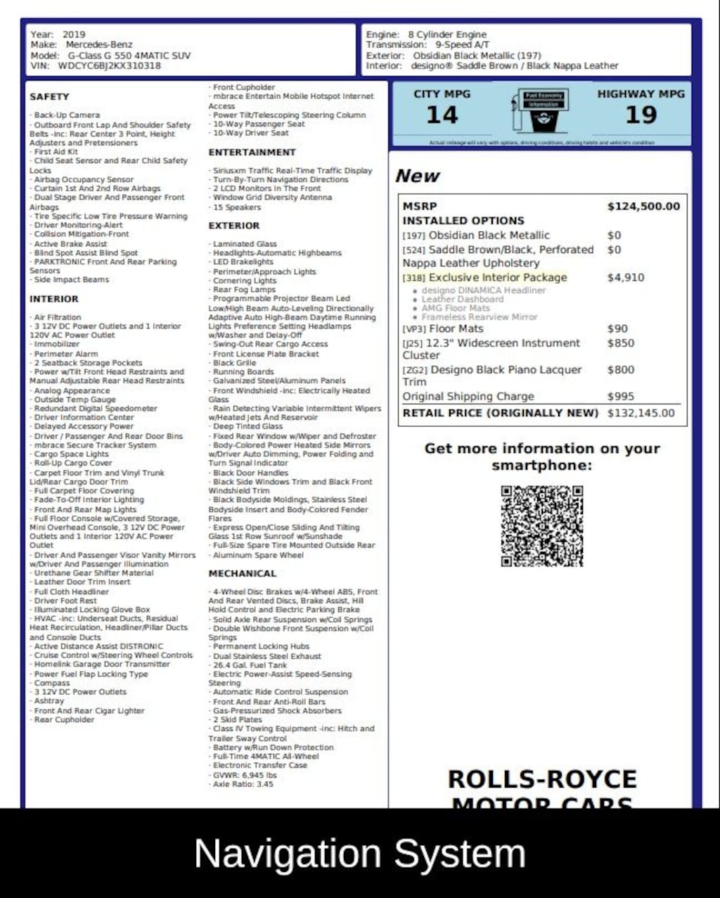 Used 2019 Mercedes-Benz G-Class G 550 4matic® SUV