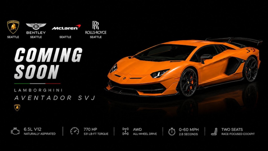 Used 2020 Lamborghini Aventador SVJ Coupe