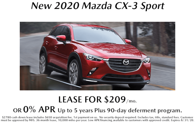 New 2020 Mazda CX-3 Special APR New 2020 Mazda CX-3 Special APR