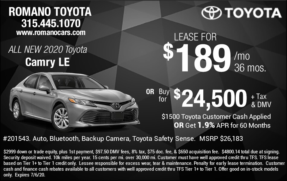 New Toyota Camry Deals & Specials Near Me in Syracuse NY | Romano Toyota