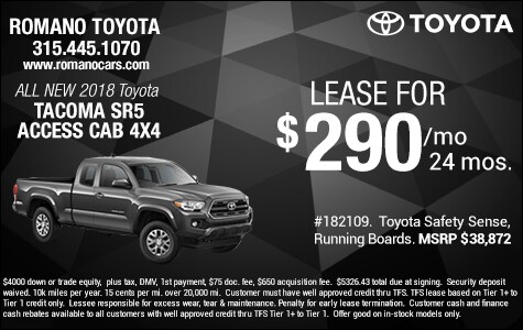 New 2018 Tacoma Sr5 Access Cab 4x4 Leases