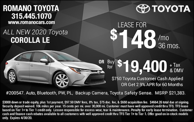 New 2020 Toyota Corolla LE New 2020 Toyota Corolla LE