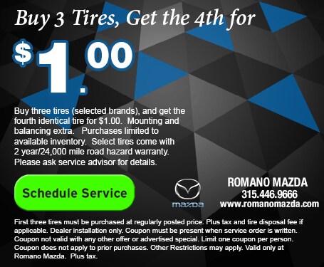 Save on Tires for Your Mazda at our Syracuse Service Center