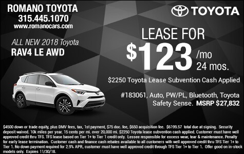 New 2018 Toyota Rav4 LE AWD Leases E. Syracuse New 2018 Toyota Rav4 LE AWD Leases E. Syracuse
