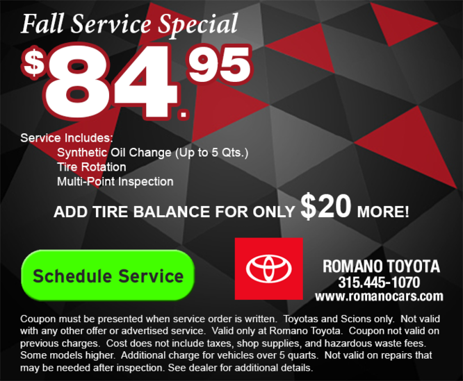 Toyota Fall Service Special