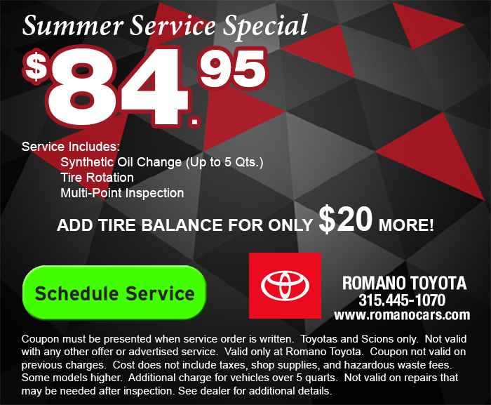 Toyota Auto Service Specials, Coupons & Deals Near Me Syracuse NY