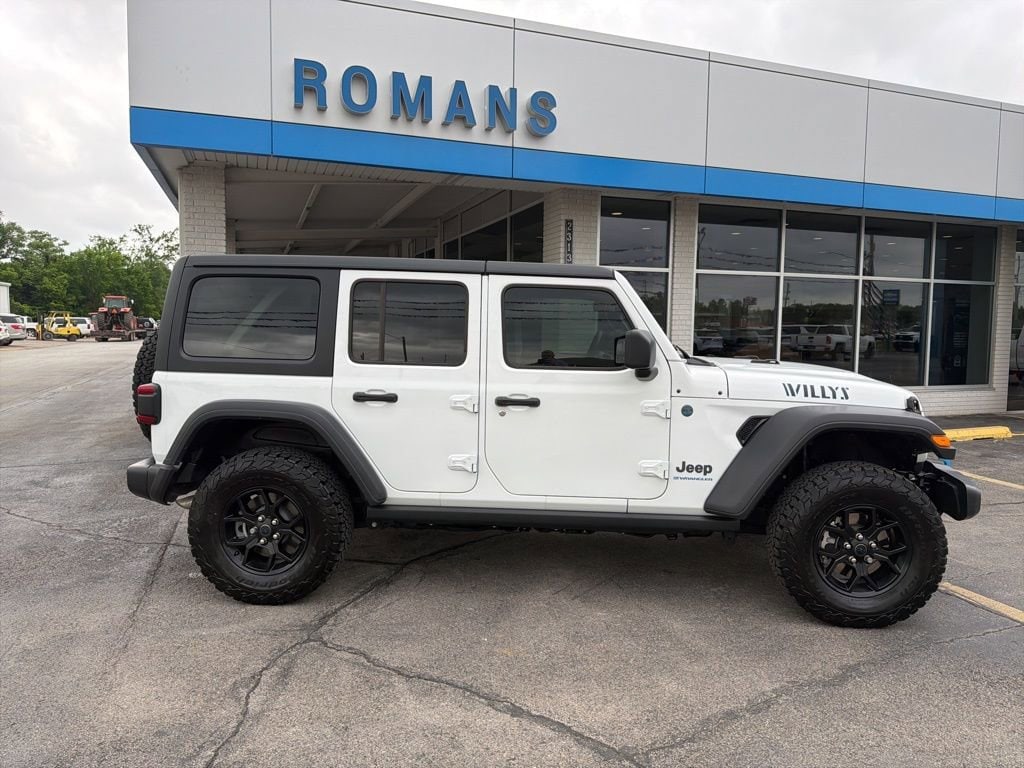 Used 2024 Jeep Wrangler 4xe Willys 4XE with VIN 1C4RJXN62RW186497 for sale in Independence, KS