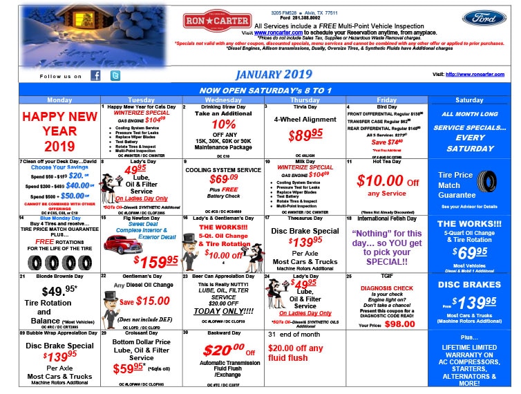 Ron Carter Ford Alvin >> Ford Service Specials | Ron Carter Ford Ron Carter Ford Alvin >> Ford Service Specials | Ron Carter Ford