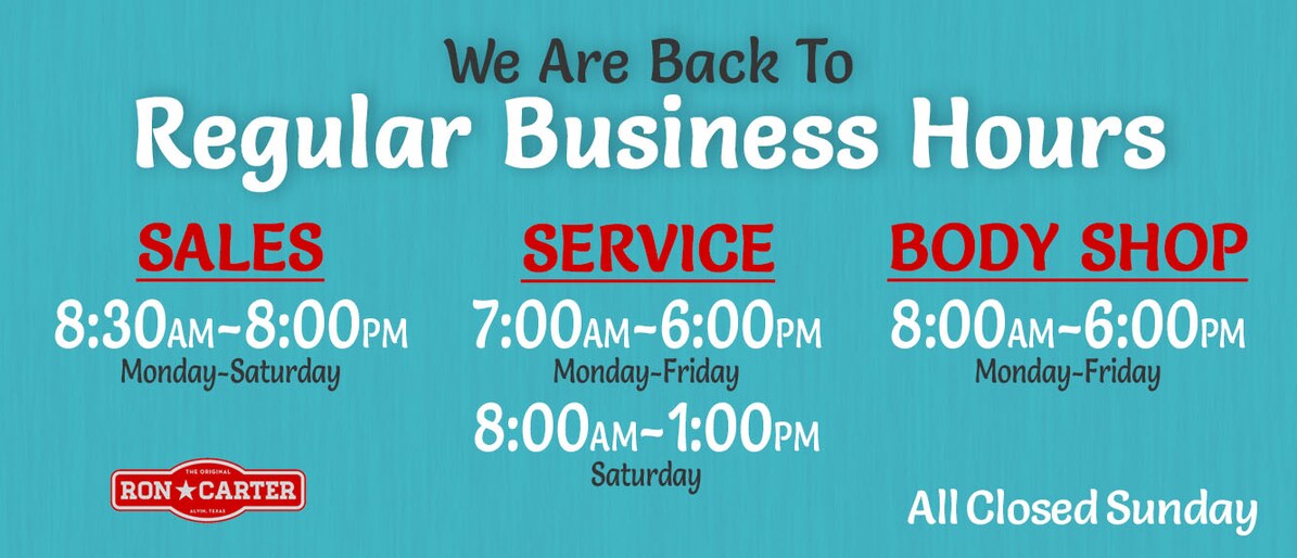 New & Used Car Dealer The Original Ron Carter Serving Alvin, Houston