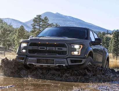 2018 Ford F-150 Raptor in the mud