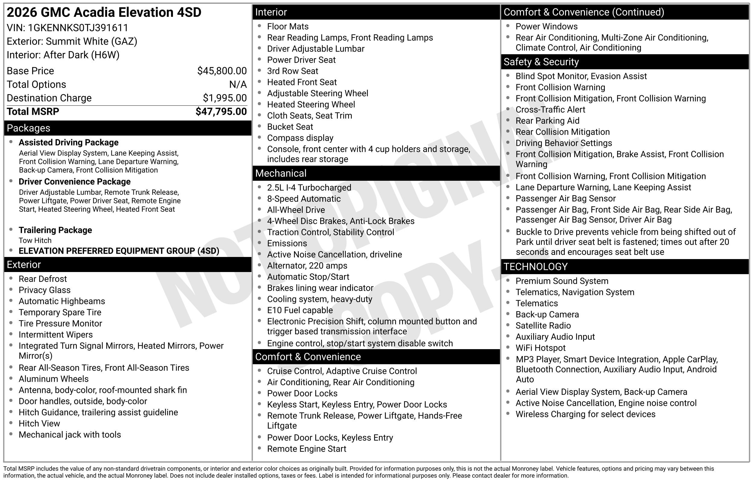 2026 GMC Acadia Elevation - Photo 3