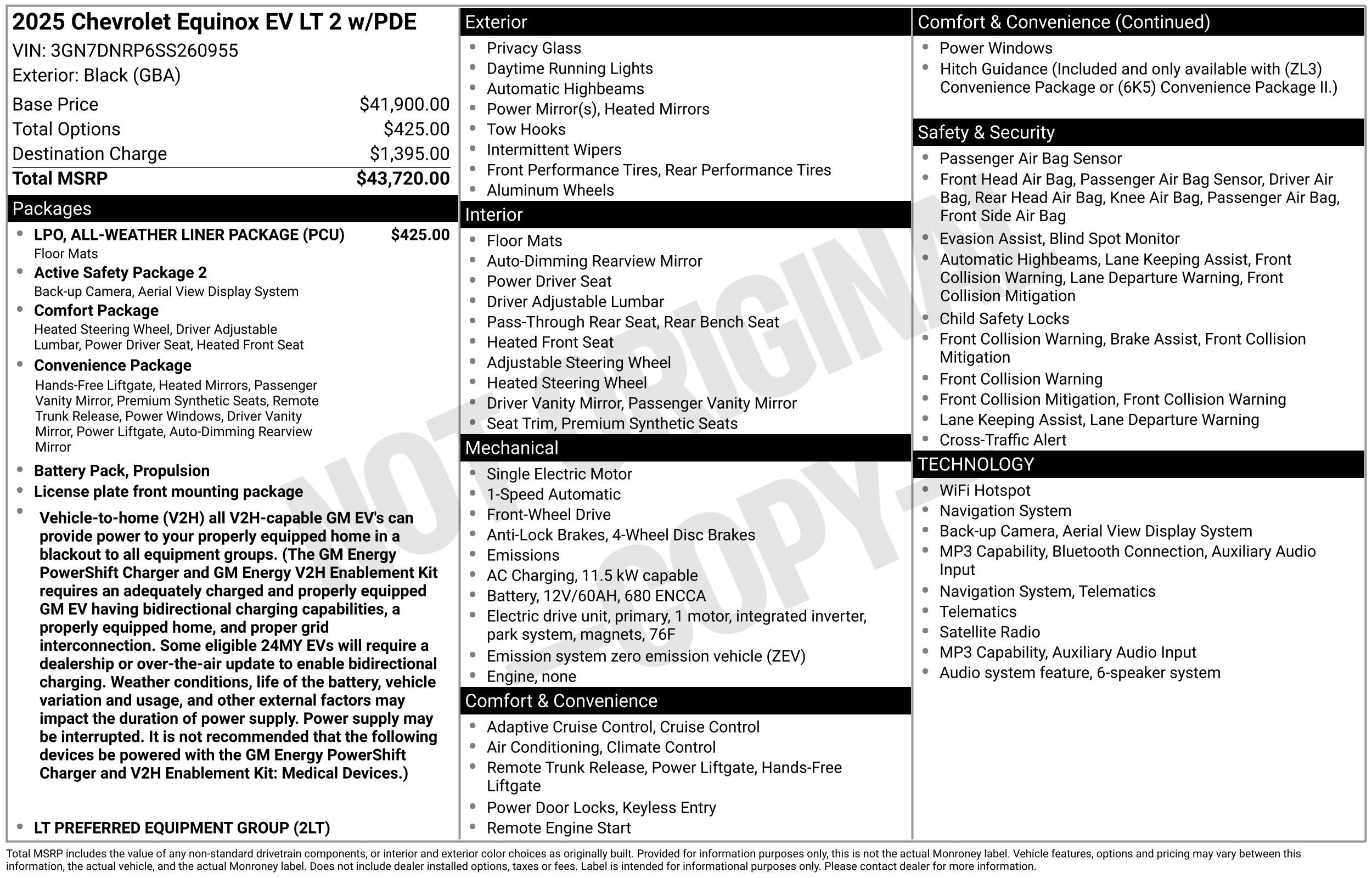 Used 2025 Chevrolet Equinox EV 1LT with VIN 3GN7DNRP6SS260955 for sale in North Canton, OH