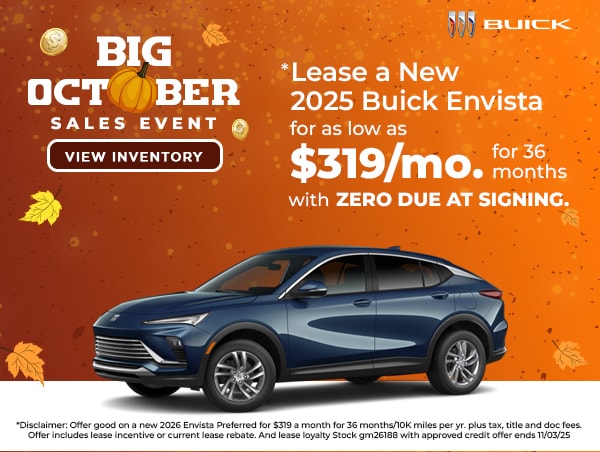 Modern red 2025 Buick Envista compact SUV.