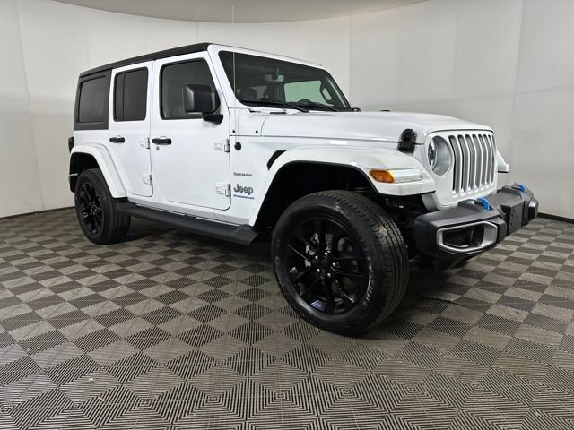 Used 2023 Jeep Wrangler 4xe Sahara 4XE with VIN 1C4JJXP64PW684661 for sale in North Canton, OH