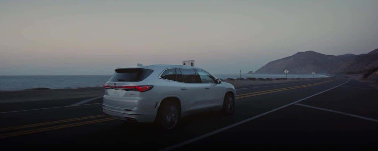 2026 Buick Enclave Preferred in motion, highlighting its performance.