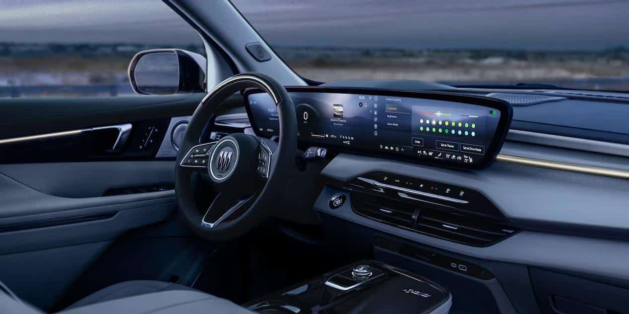 Advanced infotainment system and digital displays in the 2026 Buick Enclave Preferred.