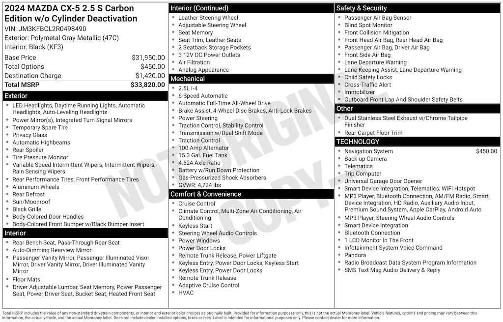 Used 2024 Mazda CX-5 2.5 S Carbon Edition SUV