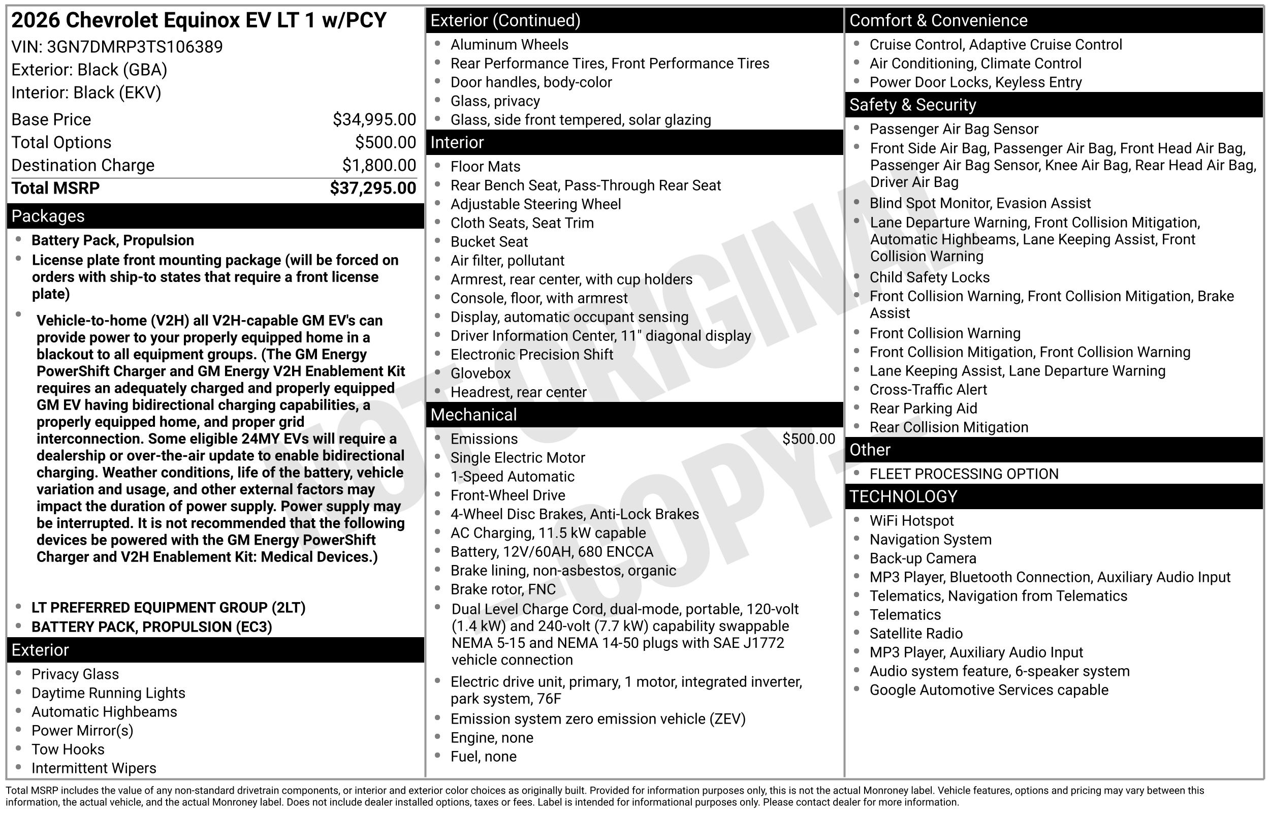 Used 2026 Chevrolet Equinox EV 1LT with VIN 3GN7DMRP3TS106389 for sale in Cuyahoga Falls, OH