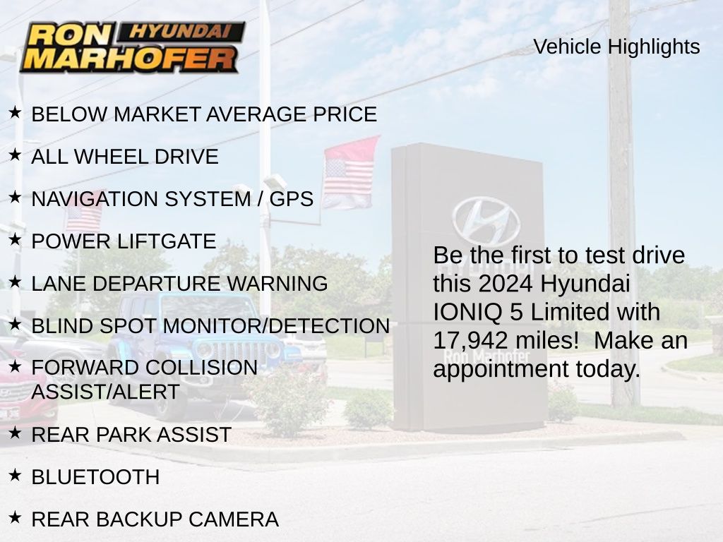 Used 2024 Hyundai IONIQ 5 Limited with VIN KM8KRDDF4RU308892 for sale in Cuyahoga Falls, OH
