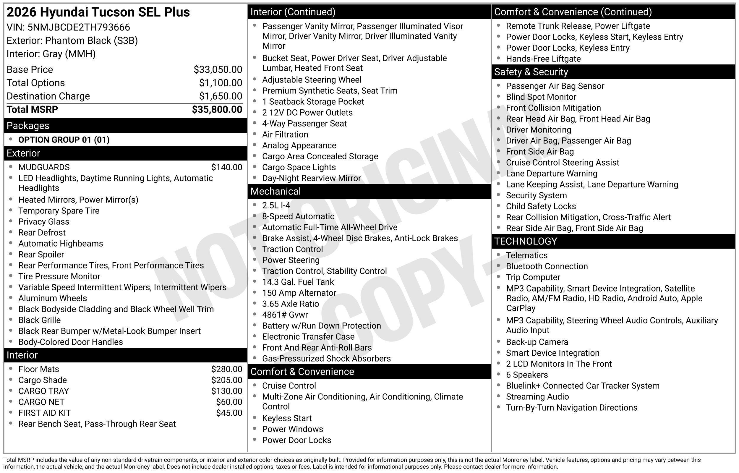 New 2026 Hyundai Tucson SEL Plus AWD SUV