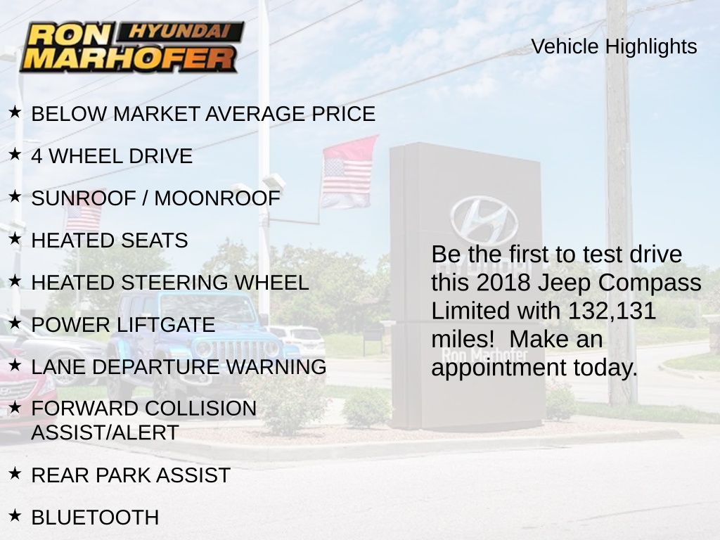 Used 2018 Jeep Compass Limited with VIN 3C4NJDCB2JT245572 for sale in Cuyahoga Falls, OH