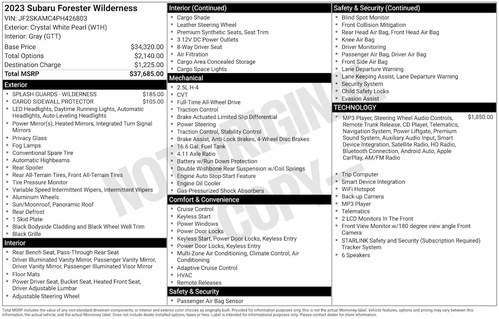 Used 2023 Subaru Forester Wilderness SUV