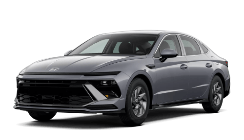 2026 Hyundai Sonata SE in Transmission Blue in three quarter angle.