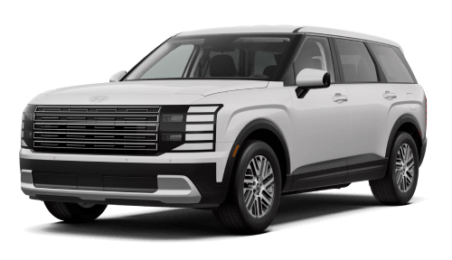 2026 Hyundai Palisade SE in Creamy White in three quarter angle.