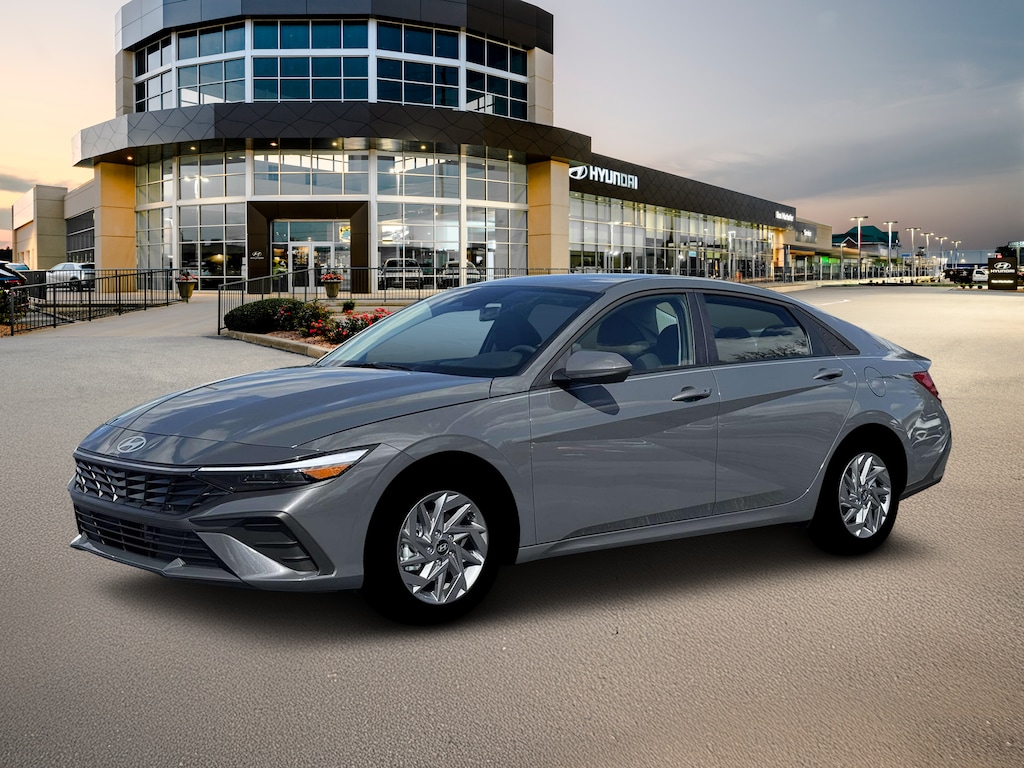 New 2026 Hyundai Elantra Hybrid Blue Sedan
