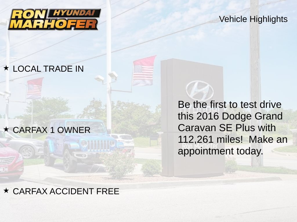 Used 2016 Dodge Grand Caravan SE Plus with VIN 2C4RDGBG4GR368051 for sale in Cuyahoga Falls, OH