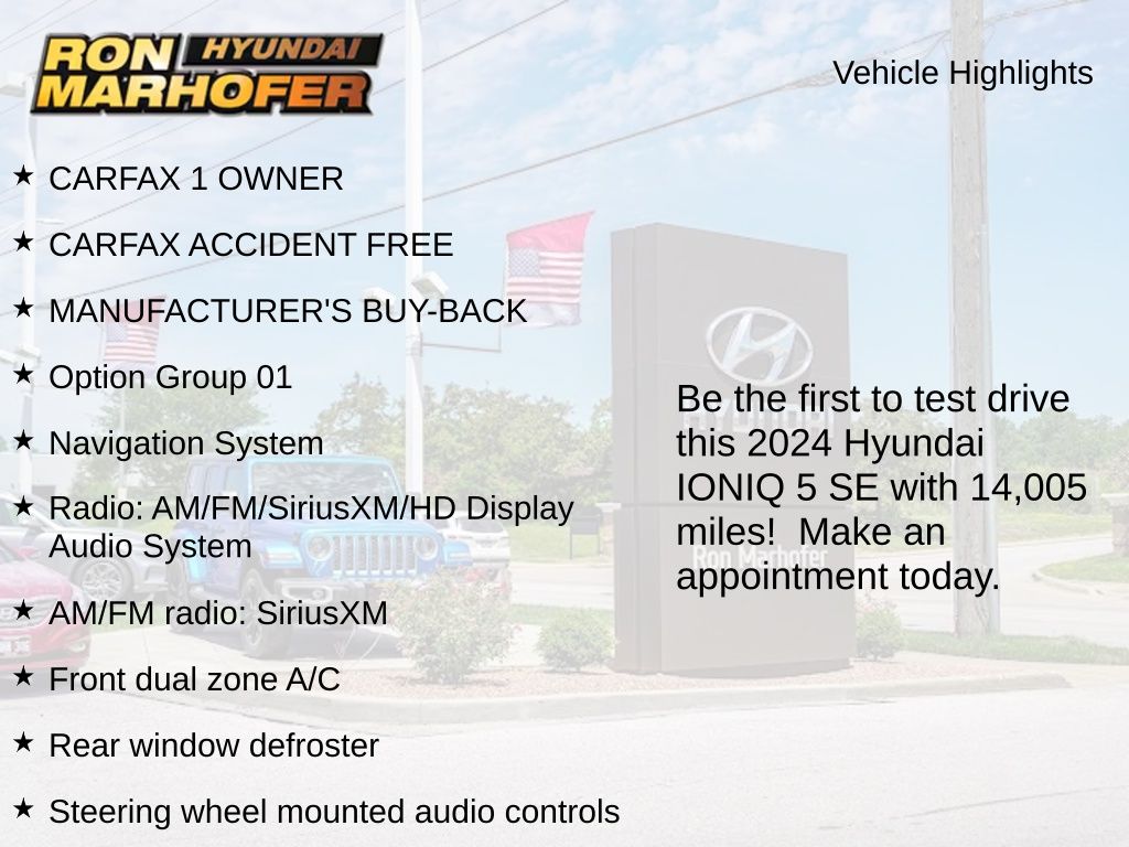 Used 2024 Hyundai IONIQ 5 SE with VIN KM8KMDDF3RU317615 for sale in Cuyahoga Falls, OH