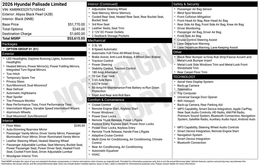 Certified 2026 Hyundai Palisade Limited SUV