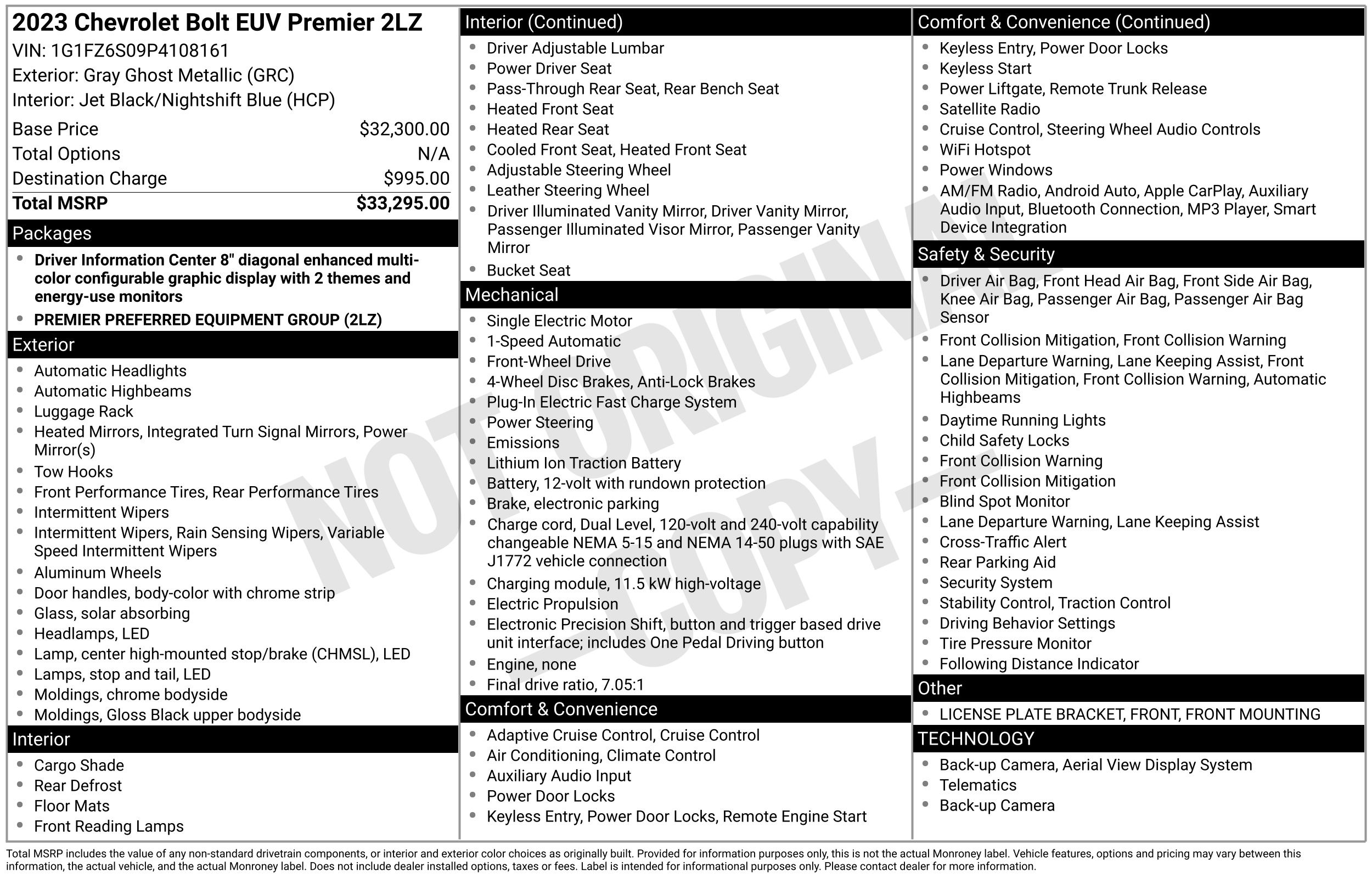 Used 2023 Chevrolet Bolt EUV Premier with VIN 1G1FZ6S09P4108161 for sale in Cuyahoga Falls, OH