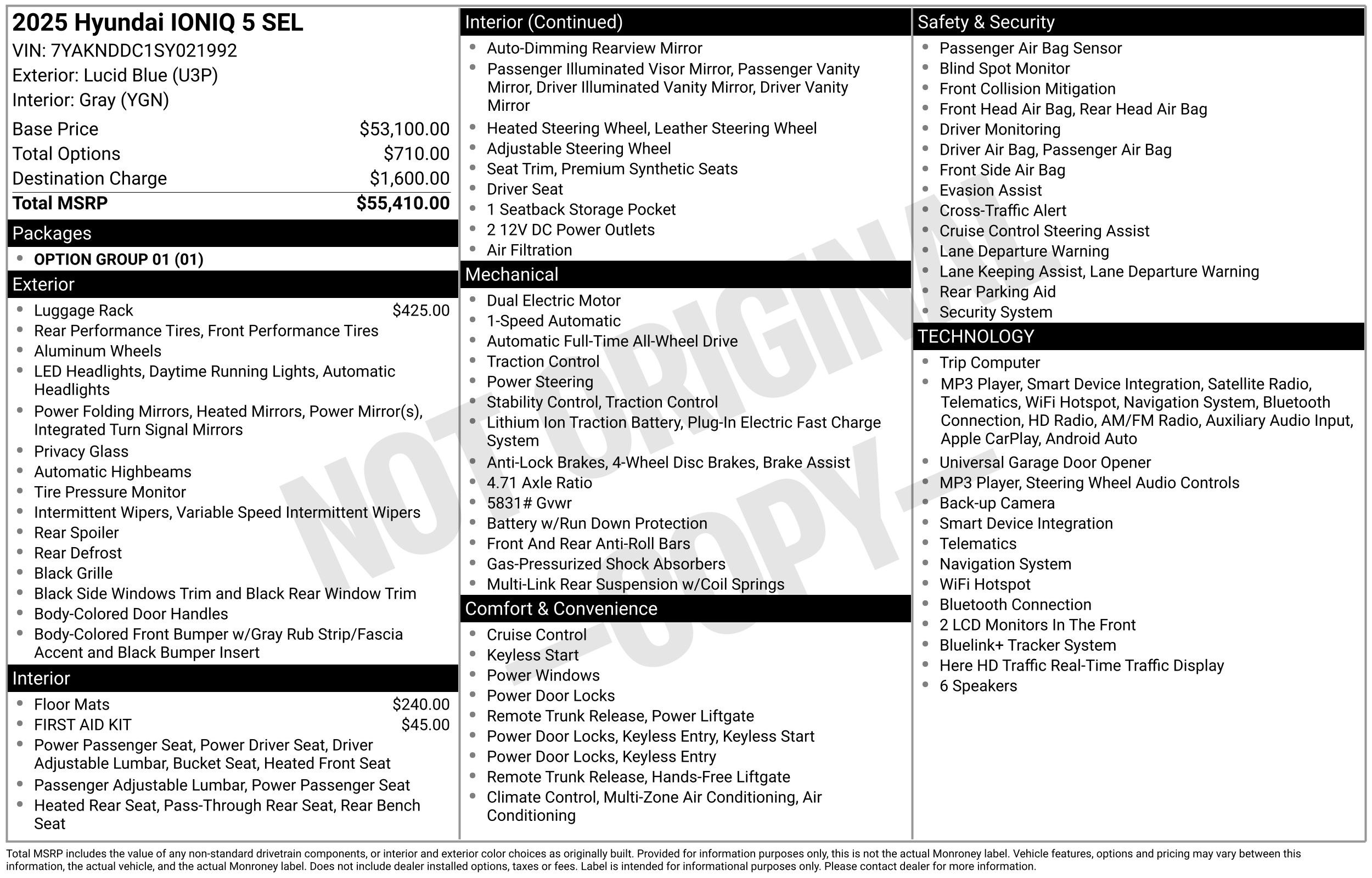 Used 2025 Hyundai IONIQ 5 SEL with VIN 7YAKNDDC1SY021992 for sale in Cuyahoga Falls, OH