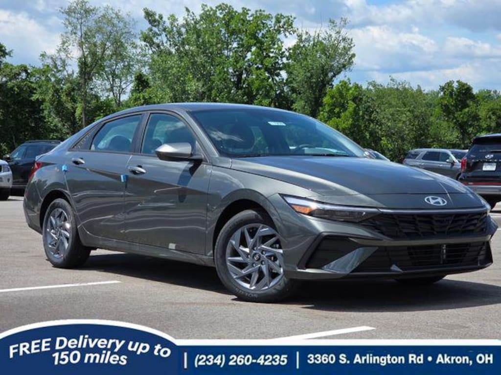 New 2026 Hyundai Elantra Hybrid Blue Sedan