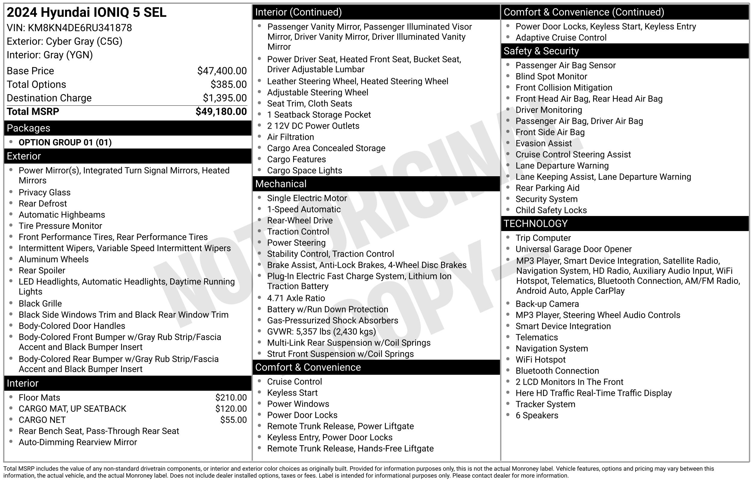 Used 2024 Hyundai IONIQ 5 SEL with VIN KM8KN4DE6RU341878 for sale in Akron, OH