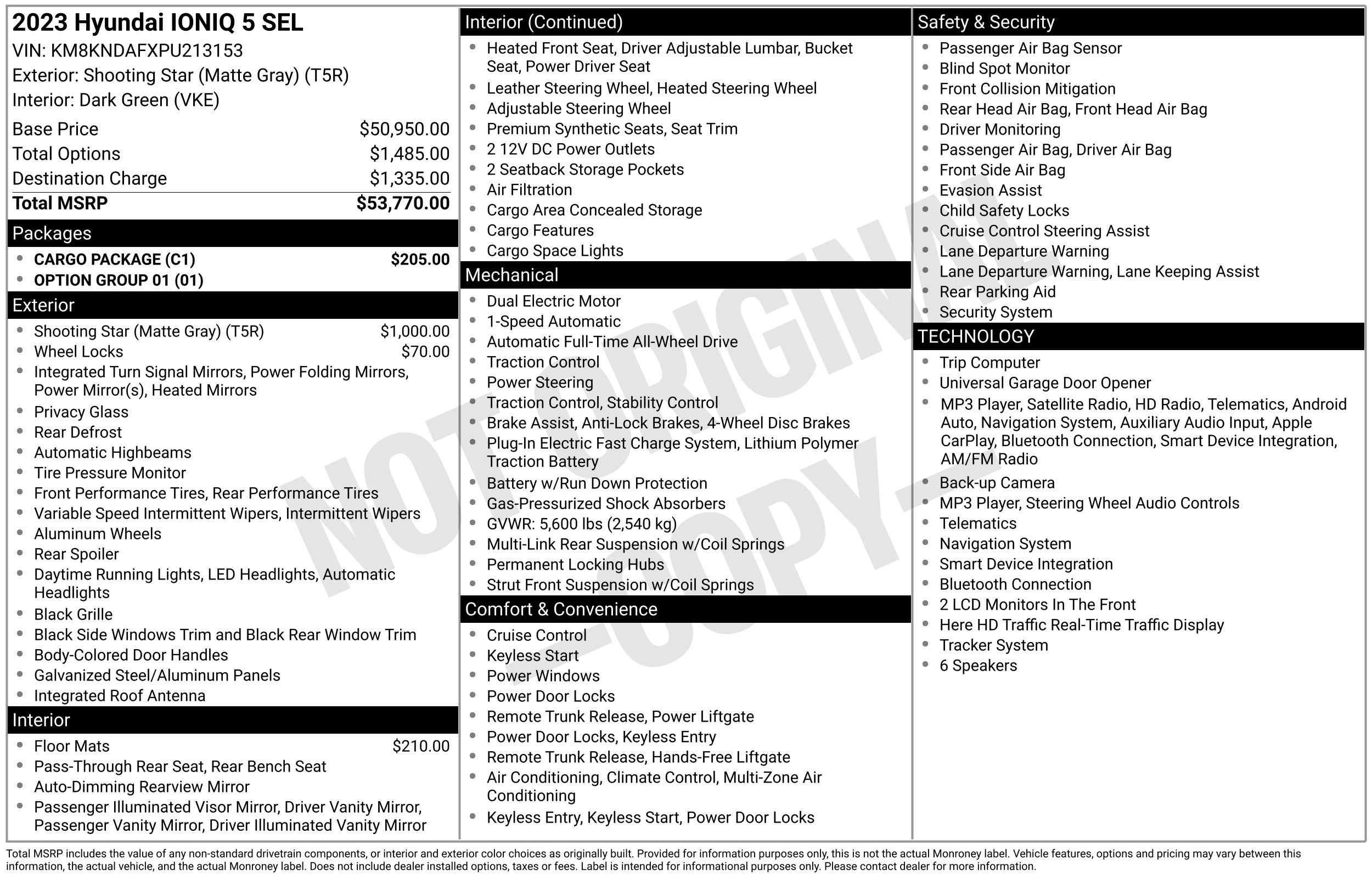 Used 2023 Hyundai IONIQ 5 SEL with VIN KM8KNDAFXPU213153 for sale in Akron, OH
