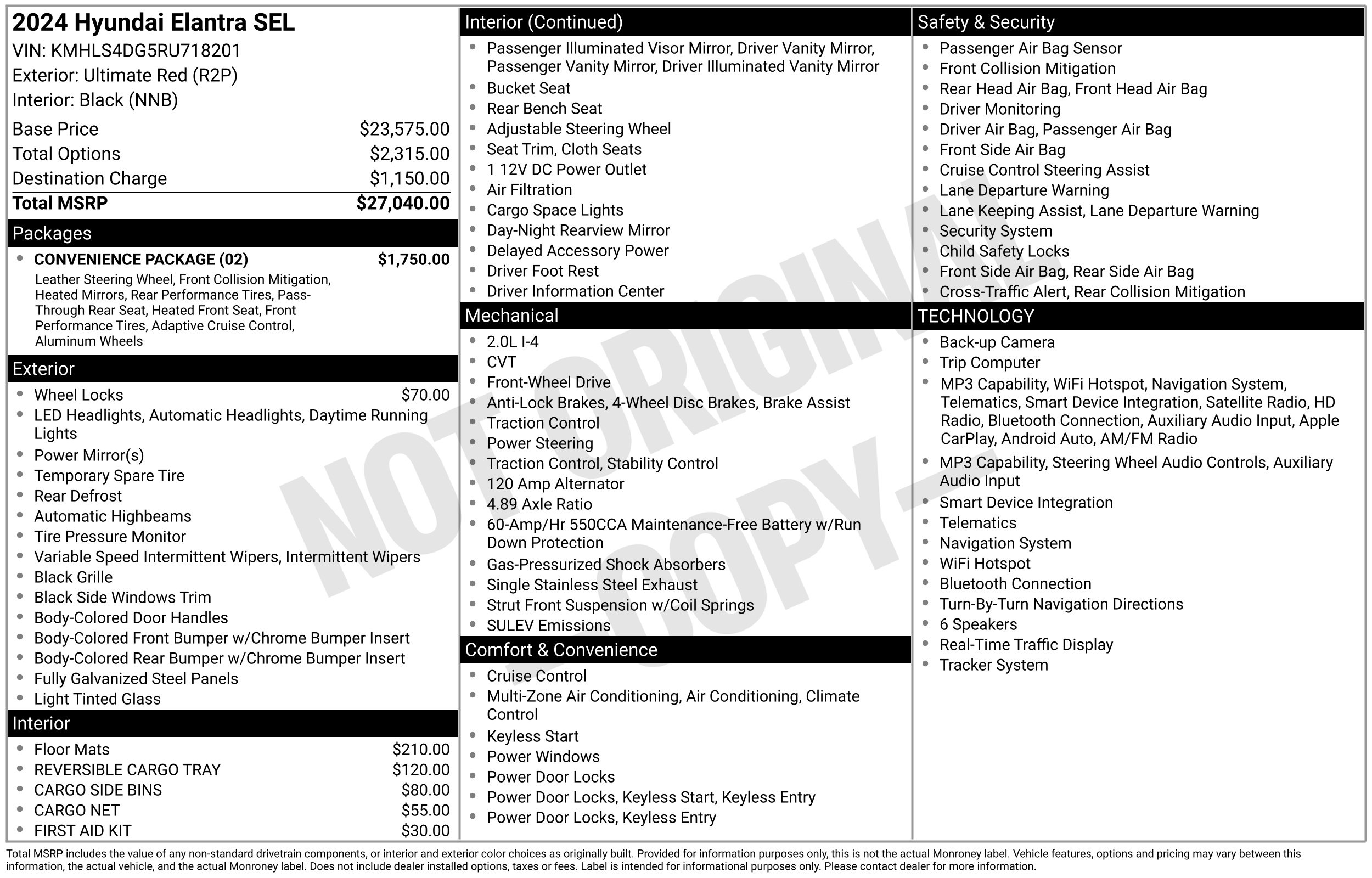 Certified 2024 Hyundai Elantra SEL Sedan