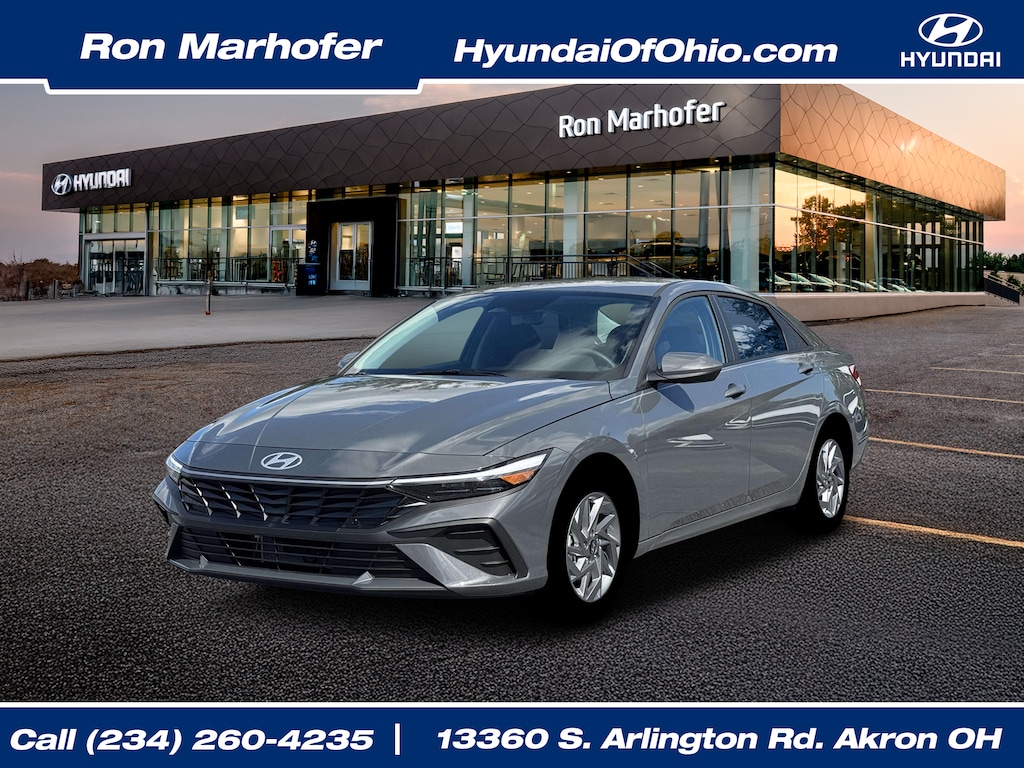 New 2026 Hyundai Elantra Hybrid Blue Sedan