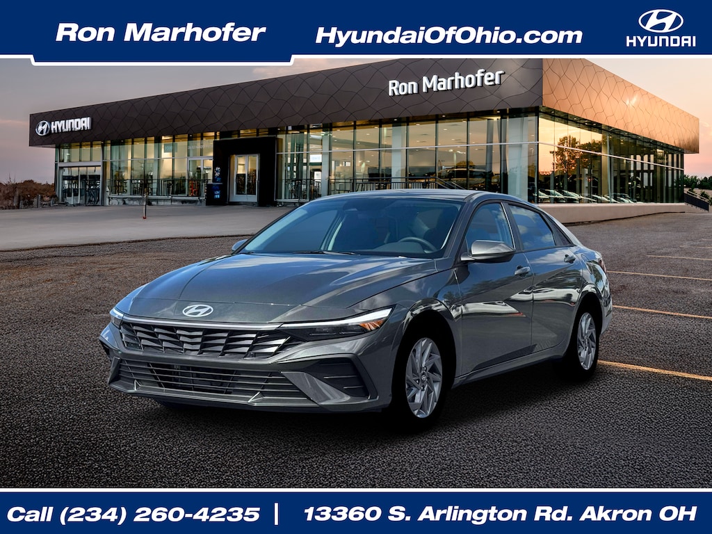 New 2026 Hyundai Elantra Hybrid Blue Sedan