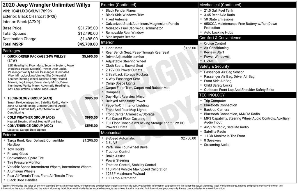 Used 2020 Jeep Wrangler Unlimited Willys SUV