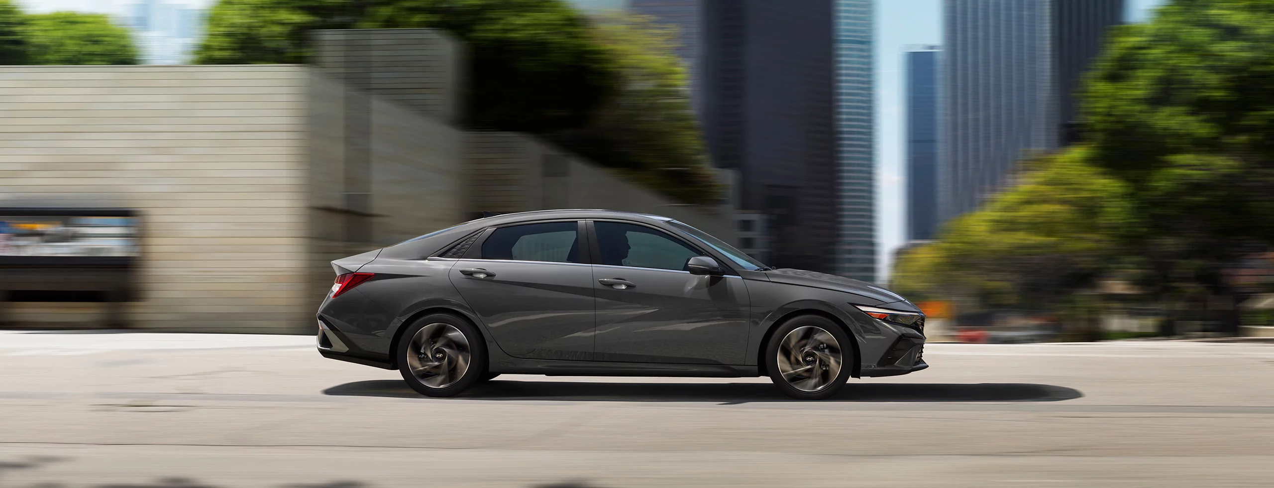 2026 Hyundai Elantra Hybrid Blue Sedan