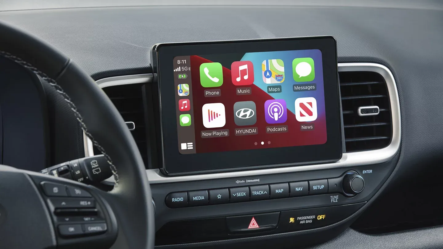 2025 Hyundai Venue interior with smartphone integration.