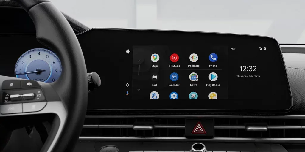 2025 Hyundai Elantra interior with smartphone integration.
