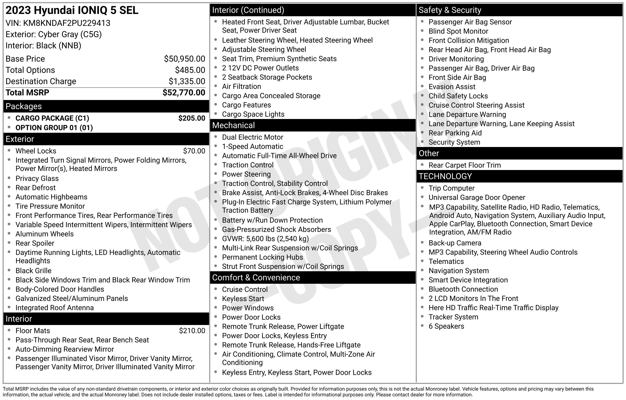 Used 2023 Hyundai IONIQ 5 SEL with VIN KM8KNDAF2PU229413 for sale in Akron, OH