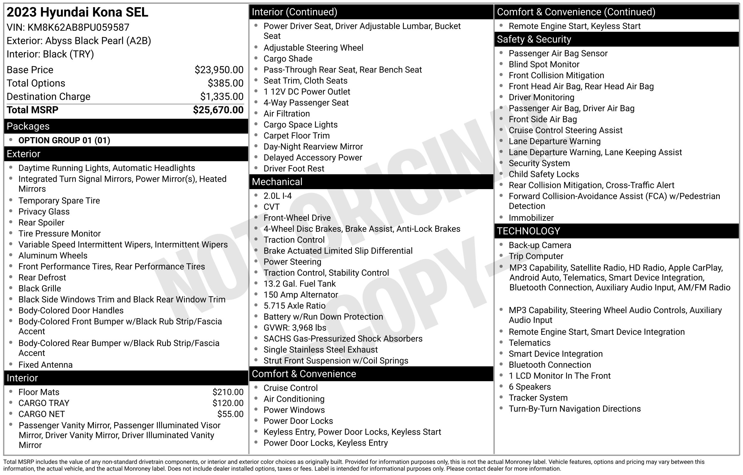 Certified 2023 Hyundai Kona SEL SUV