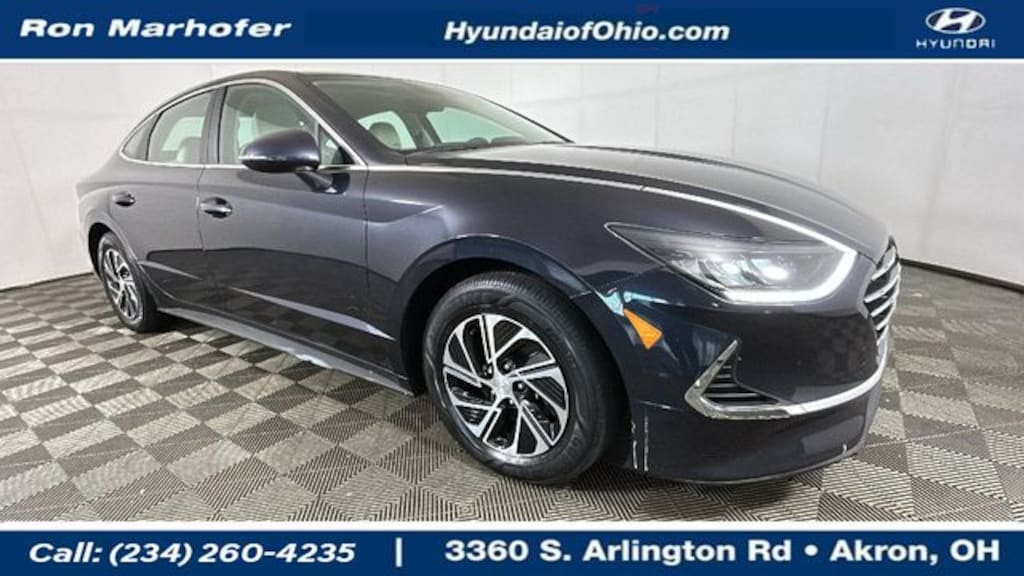 Used 2022 Hyundai Sonata Hybrid Blue Sedan