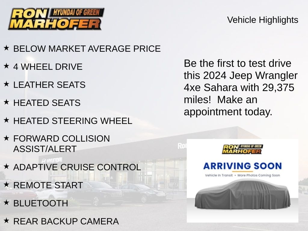 Used 2024 Jeep Wrangler 4xe Sahara 4xe SUV